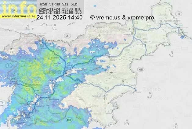 Radarska karta padavin