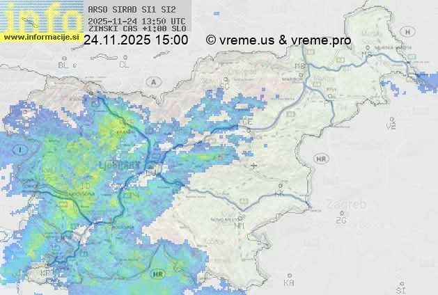Radarska karta padavin