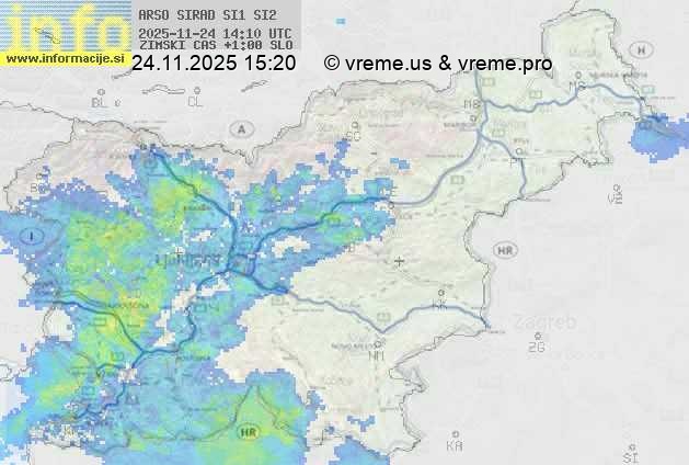 Radarska karta padavin