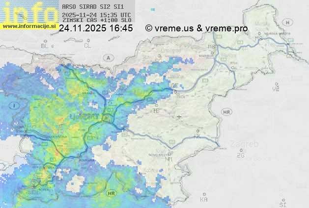 Radarska karta padavin