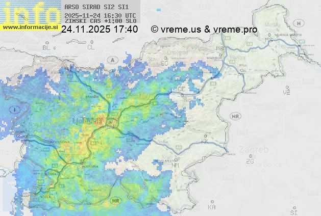 Radarska karta padavin