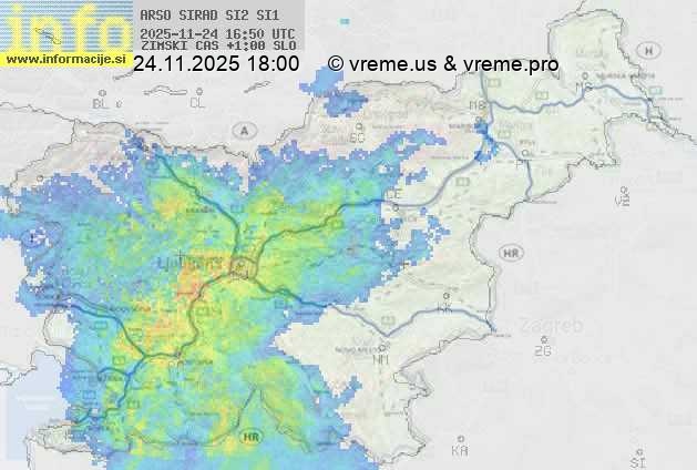 Radarska karta padavin
