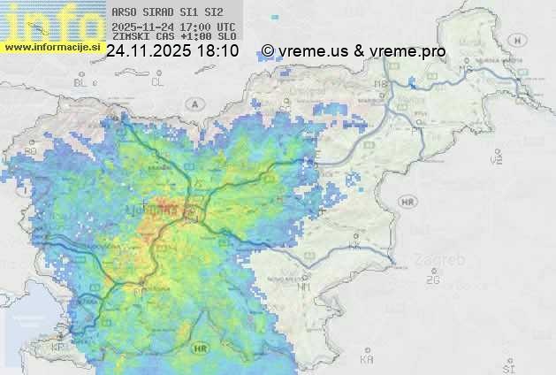 Radarska karta padavin