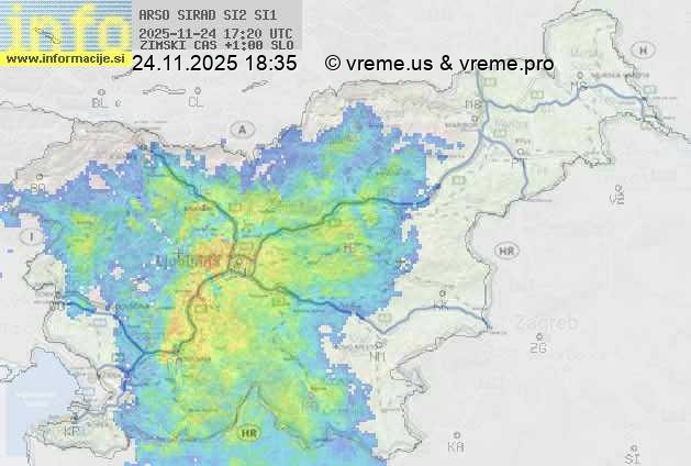 Radarska karta padavin