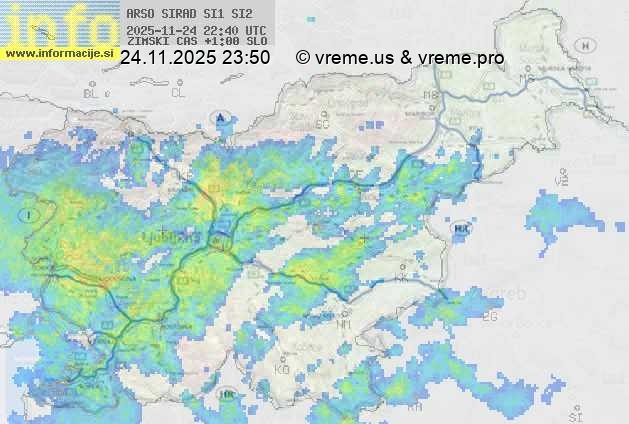 Radarska karta padavin