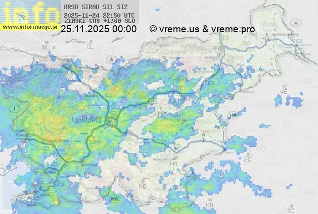 Radarska karta padavin