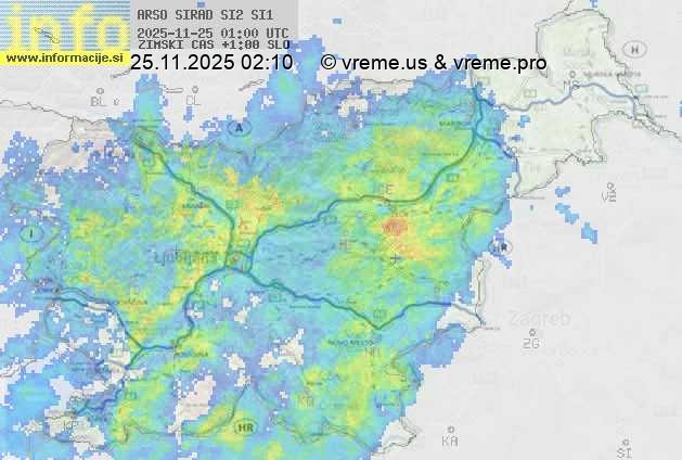 Radarska karta padavin
