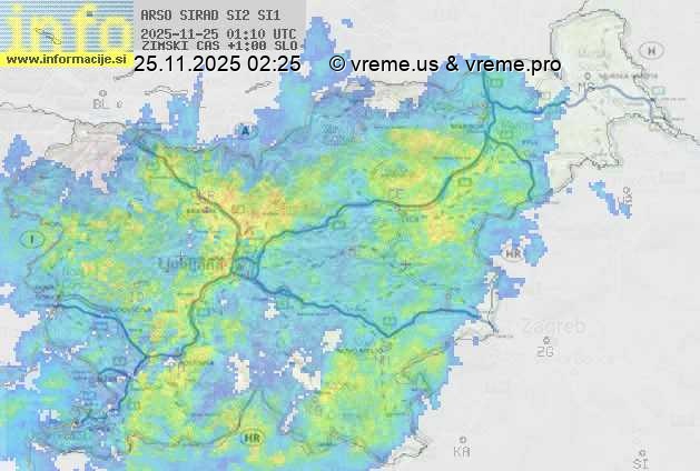 Radarska karta padavin