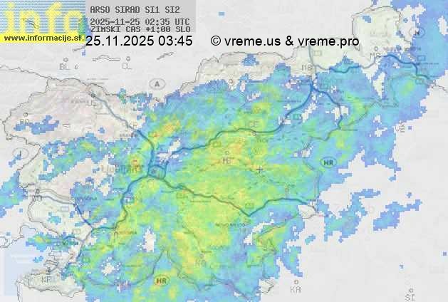 Radarska karta padavin