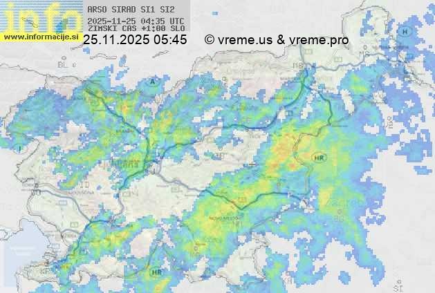 Radarska karta padavin