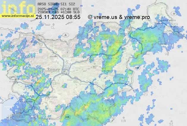 Radarska karta padavin