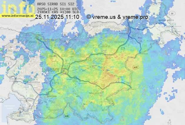 Radarska karta padavin