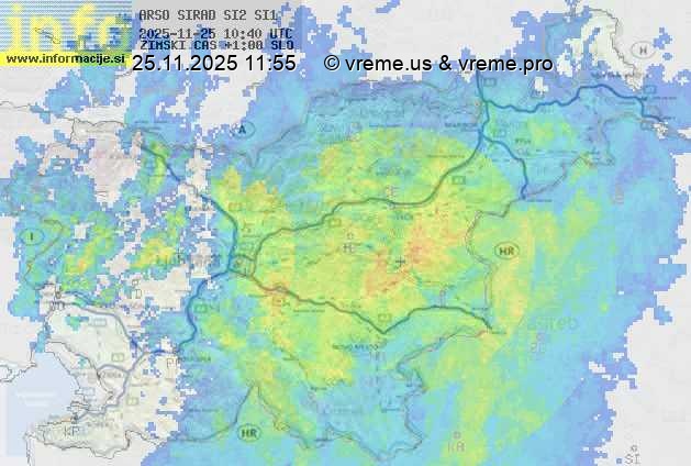 Radarska karta padavin