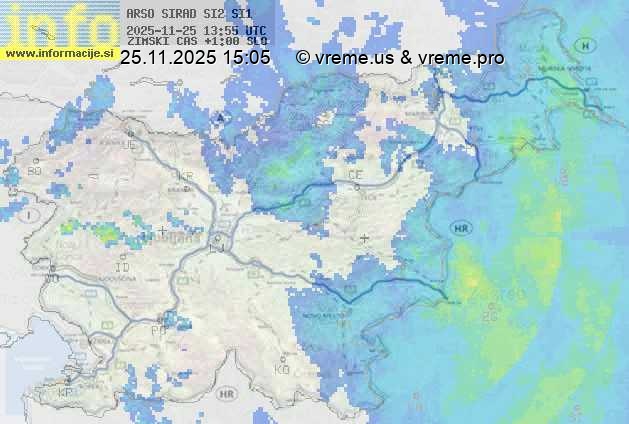 Radarska karta padavin
