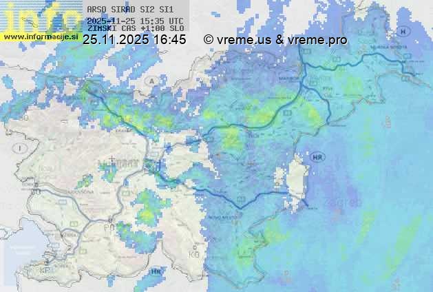 Radarska karta padavin