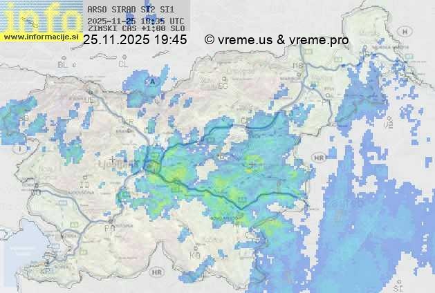 Radarska karta padavin