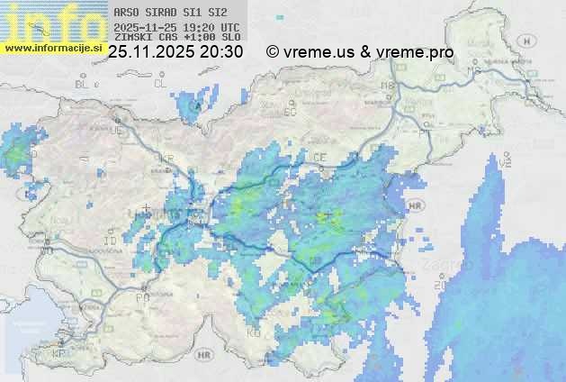 Radarska karta padavin