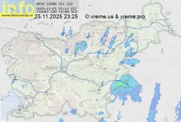 Radarska karta padavin