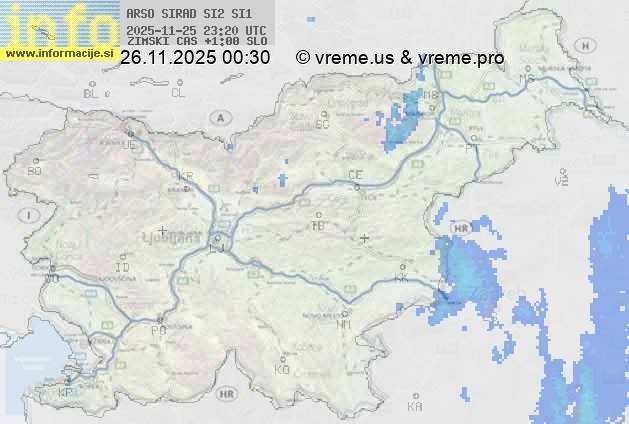 Radarska karta padavin