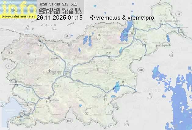 Radarska karta padavin