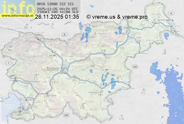Radarska karta padavin