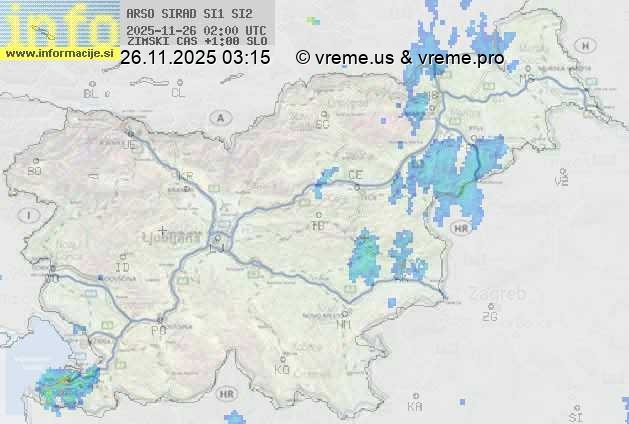 Radarska karta padavin