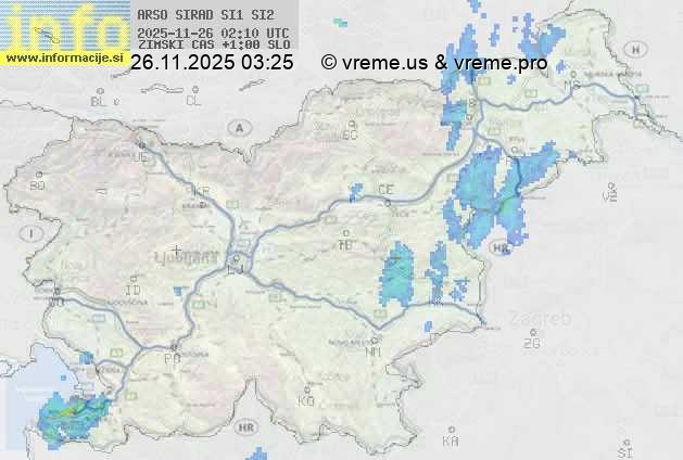 Radarska karta padavin