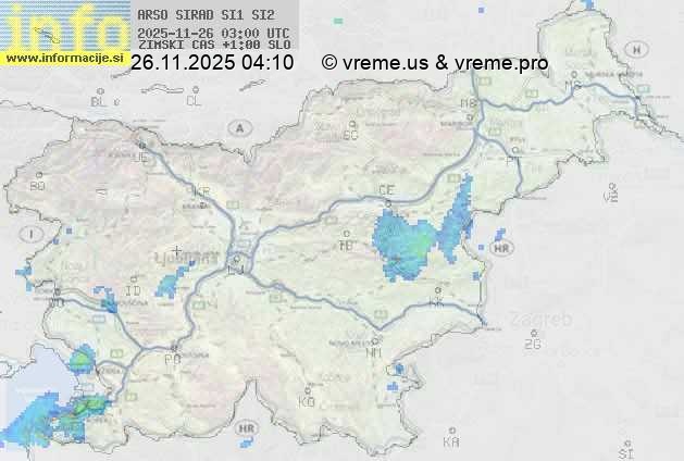 Radarska karta padavin