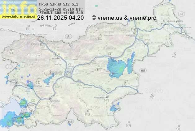 Radarska karta padavin