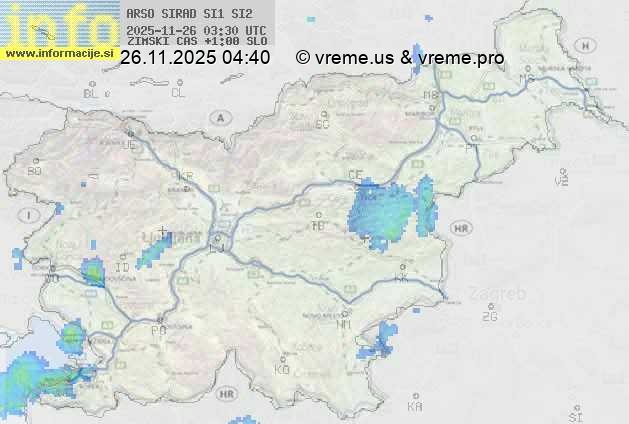 Radarska karta padavin