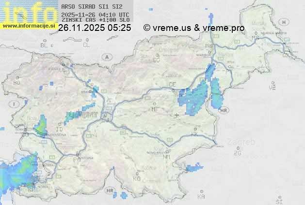Radarska karta padavin