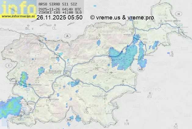 Radarska karta padavin