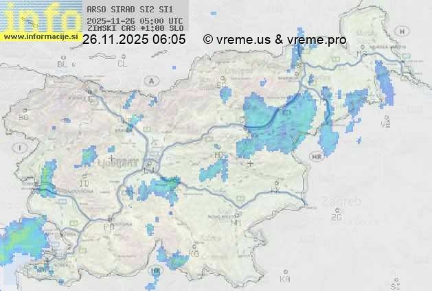 Radarska karta padavin
