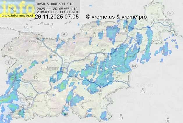 Radarska karta padavin