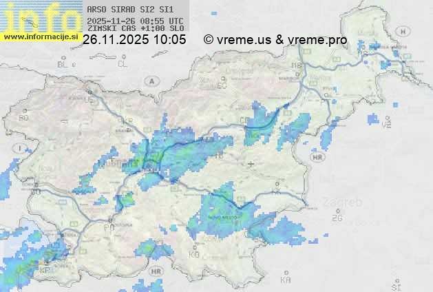 Radarska karta padavin