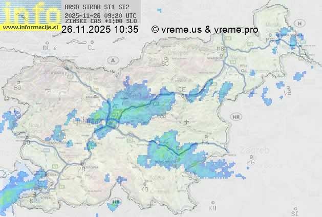 Radarska karta padavin