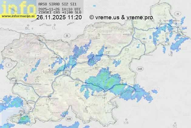 Radarska karta padavin