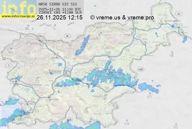 Radarska karta padavin