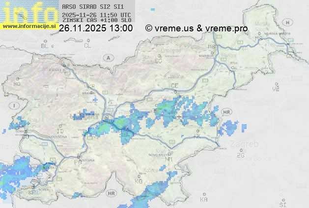 Radarska karta padavin