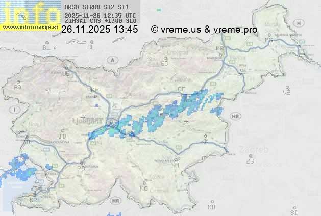 Radarska karta padavin