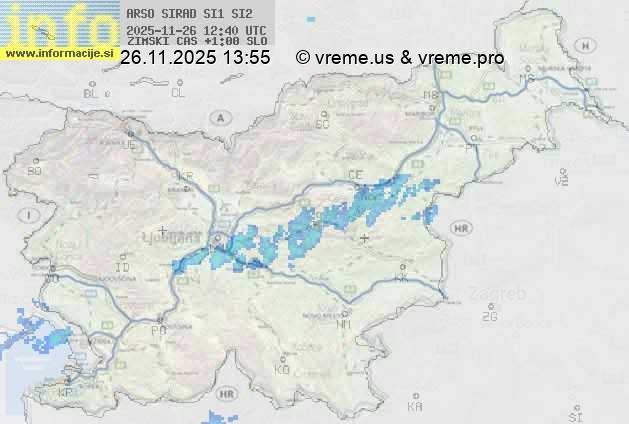 Radarska karta padavin