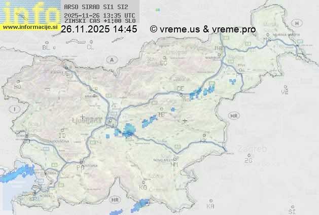 Radarska karta padavin