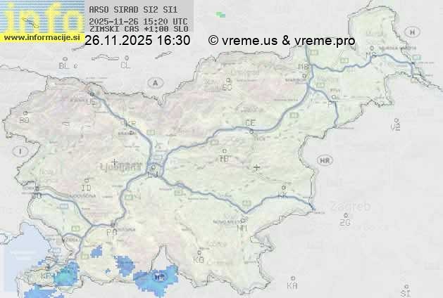 Radarska karta padavin