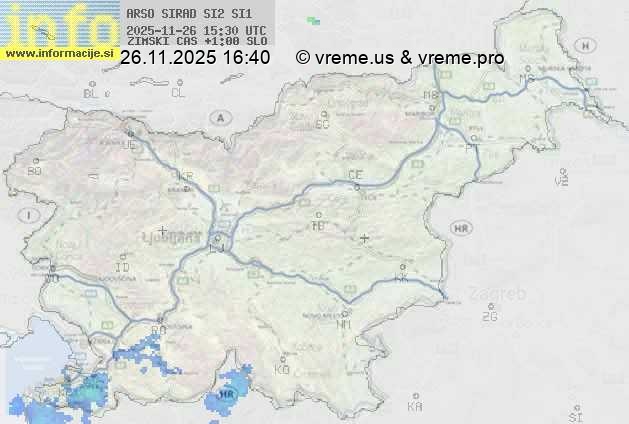 Radarska karta padavin