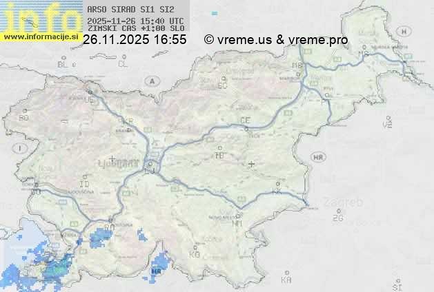 Radarska karta padavin