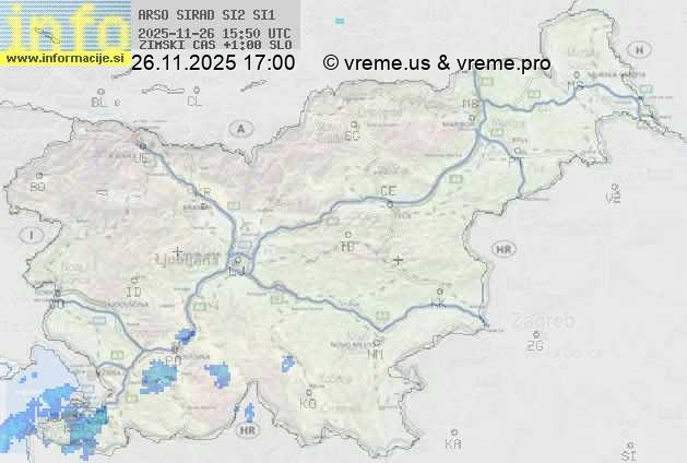 Radarska karta padavin