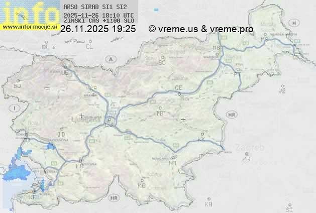 Radarska karta padavin