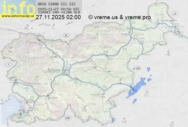 Radarska karta padavin