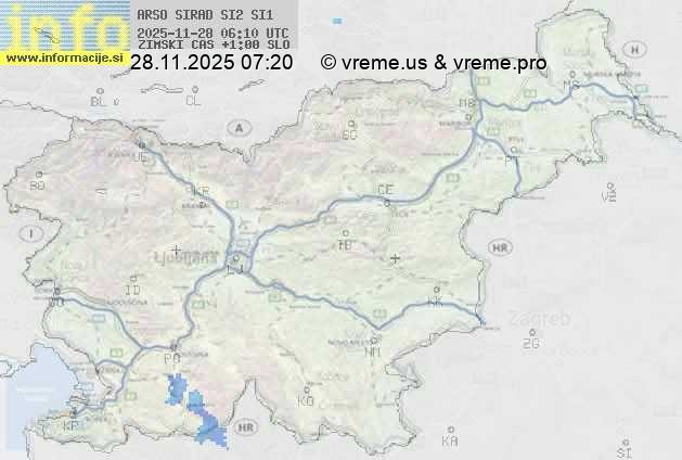 Radarska karta padavin