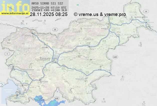 Radarska karta padavin